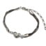 Bracelet-Multi-Chaines-Serpent-et-Charm-Coeur-Metal-Gris