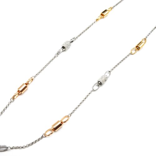 Sautoir-Collier-Chaine-avec-Charms-Cylindres-Metal-Strass-Tricolore