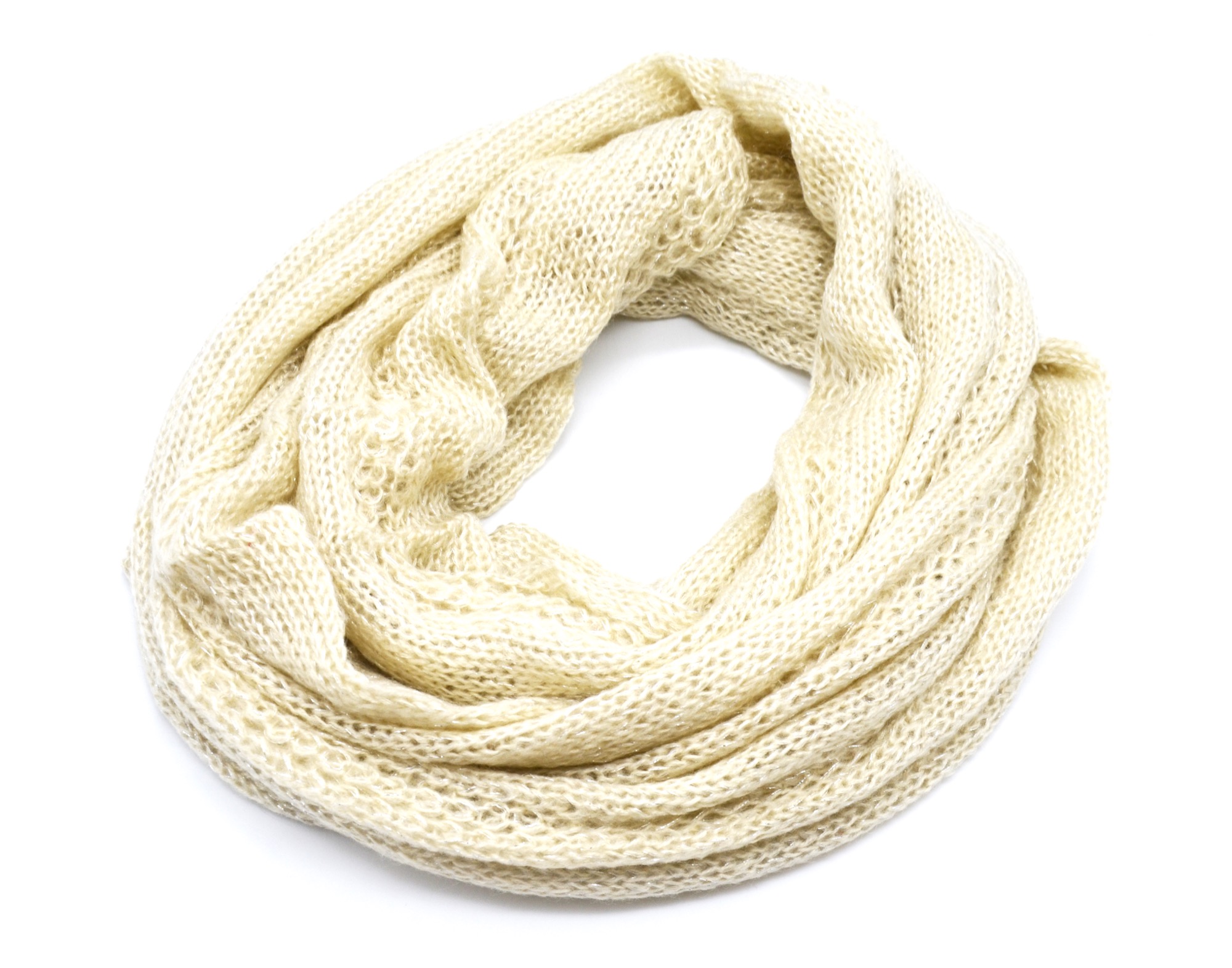Écharpe snood en crochet beige mori, hiver chaud et confortable