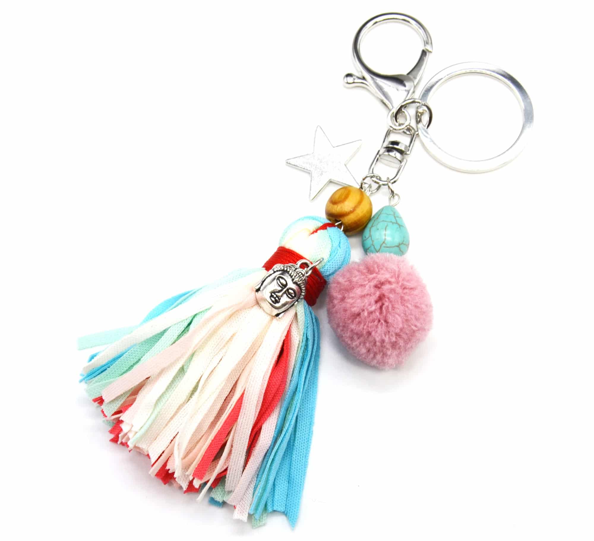 Porte-clés Charm à franges - Bijoux de sac - Color Pop (Auxence) -  Maroquinerie Française Livraison gratuite