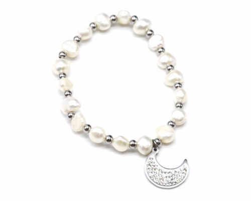 Bracelet-Elastique-Perles-dEau-Douce-et-Boules-avec-Charm-Lune-Acier-Argente-et-Strass