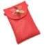 Mini-Pochette-Sac-Bandouliere-Simili-Cuir-Rouge-avec-Fleur-Petales-Perles-Rocaille