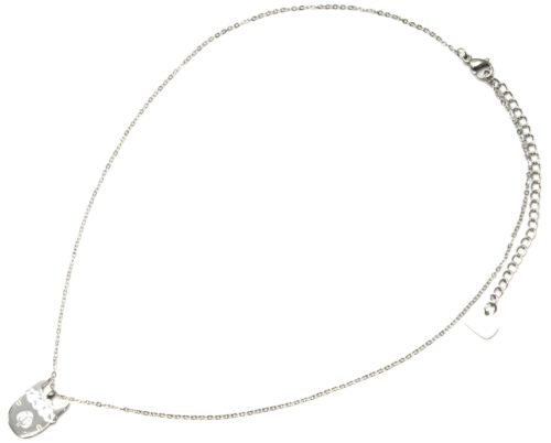 Collier-Fine-Chaine-avec-Pendentif-Lama-Acier-Argente