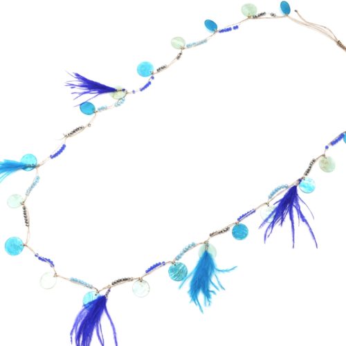 Sautoir-Collier-avec-Charms-Cercles-Nacre-Mini-Perles-et-Plumes-Bleu
