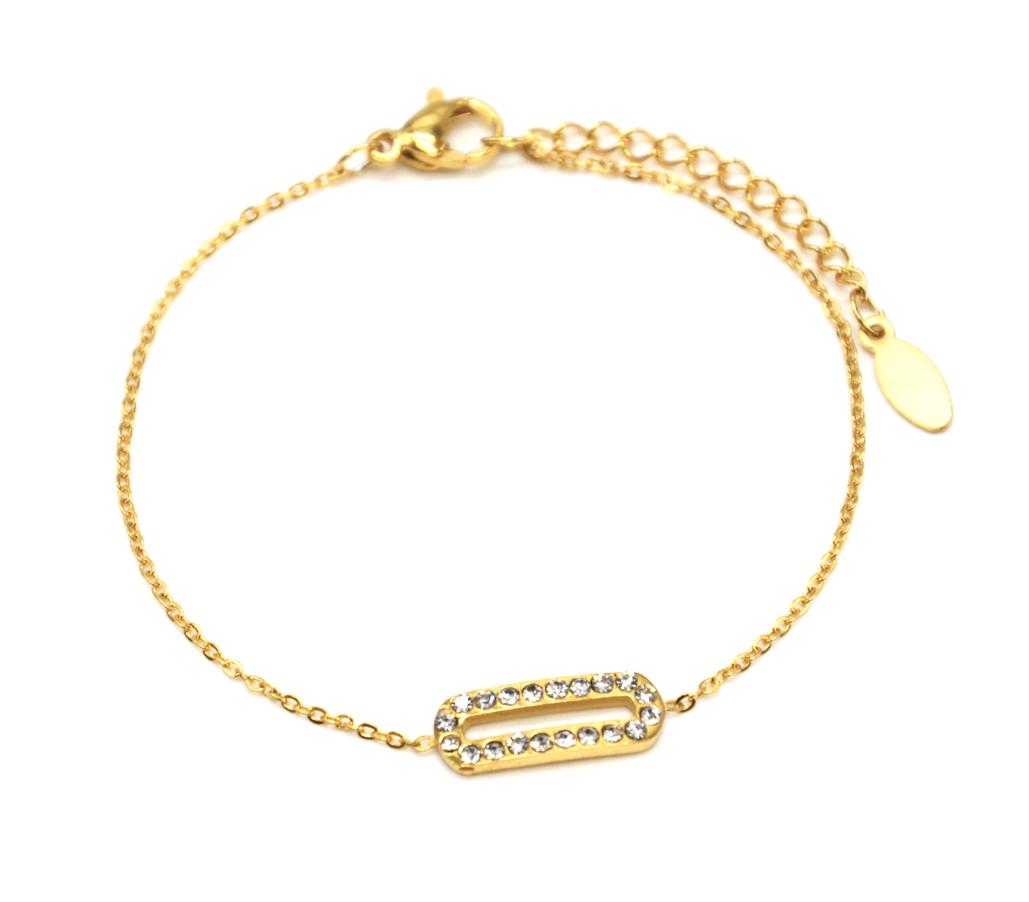 Bracelet coeur couleur doré en acier inoxydable Couleur doré accessoire  accessoire