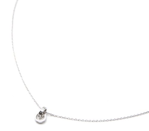 Collier-Fine-Chaine-Argent-925-Pendentif-Double-Anneaux-avec-Strass-et-Motif-Love