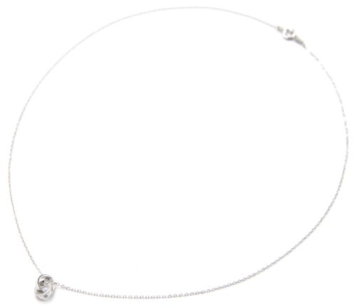 Collier-Fine-Chaine-Argent-925-Pendentif-Double-Anneaux-avec-Strass-et-Motif-Love