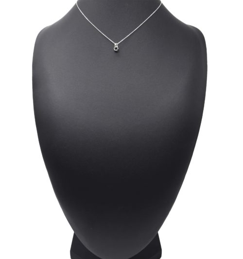 Collier-Fine-Chaine-Argent-925-Pendentif-Double-Anneaux-avec-Strass-et-Motif-Love