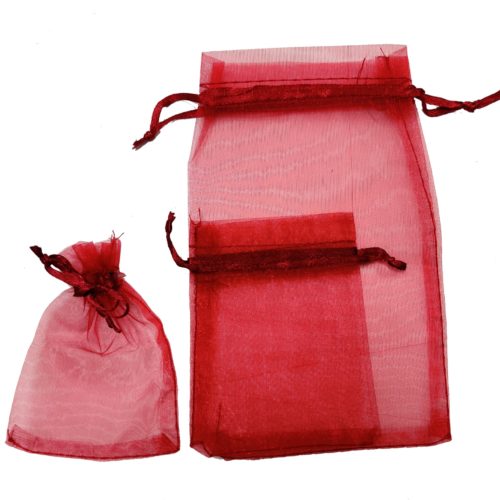 Emballage-Cadeau-Pochette-Organza-Rouge-Bordeaux-Bijoux