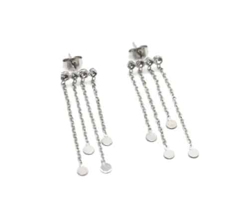 Boucles-dOreilles-Multi-Strass-et-Chaines-Pampilles-Acier-Argente